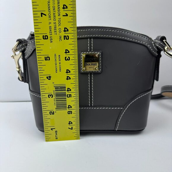 Dooney & Bourke Small Crossbody β Gray Leather with Contrast Stitching - Picture 9 of 12